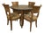 Breakfast or Dining Set Table & 4 Chairs Glass Top. For Sale