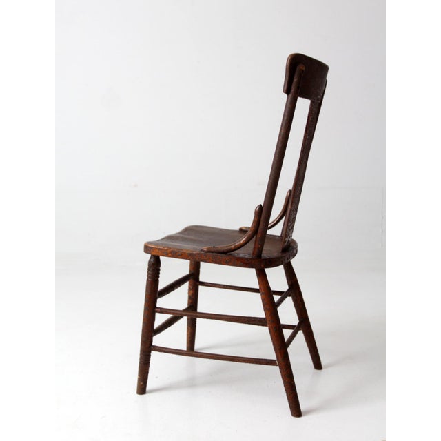 American Antique Splat-Back Side Chair For Sale - Image 3 of 10