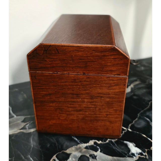 Traditional Rosewood Georgian Tea Caddy (Circa 1860) For Sale - Image 3 of 6