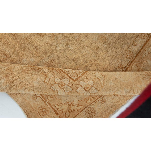 Antique Indian Amritsar Botanic Handmade Wool Rug For Sale In New York - Image 6 of 9