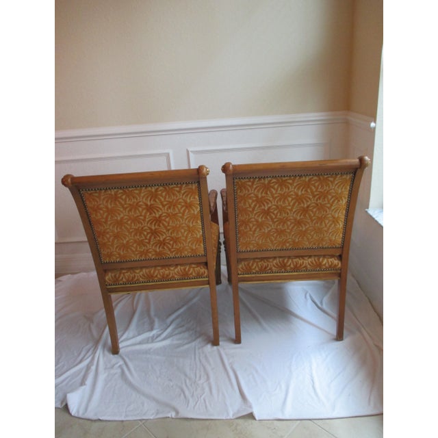Mid 20th Century Gilded Accent Chairs- a Pair For Sale - Image 4 of 7