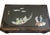 Mid-Century Chinese Black Lacquer Coffee Table With Hand-Painted Kutani Porcelain Immortals Relief For Sale - Image 4 of 18