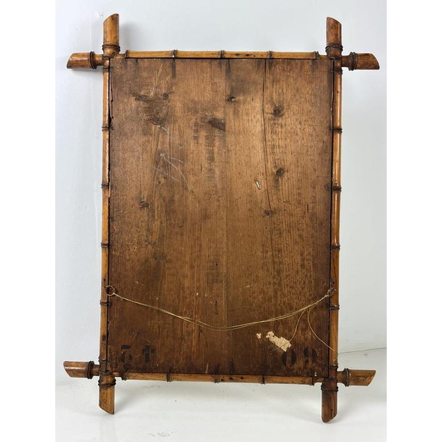 Faux Bamboo Mirror, 1890s For Sale - Image 5 of 12