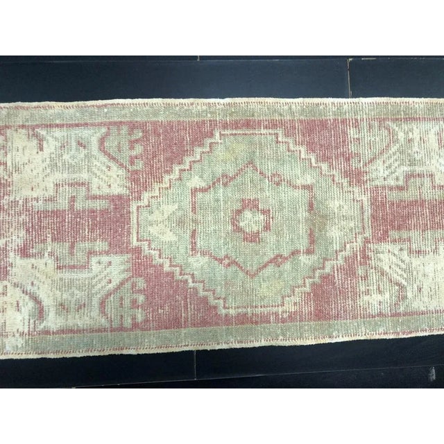 Handmade Wool Small Rug, 1960s For Sale - Image 3 of 6