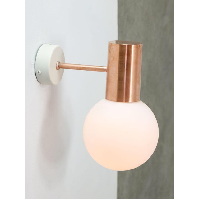 Vintage Italian Copper Wall Lamp For Sale - Image 4 of 12
