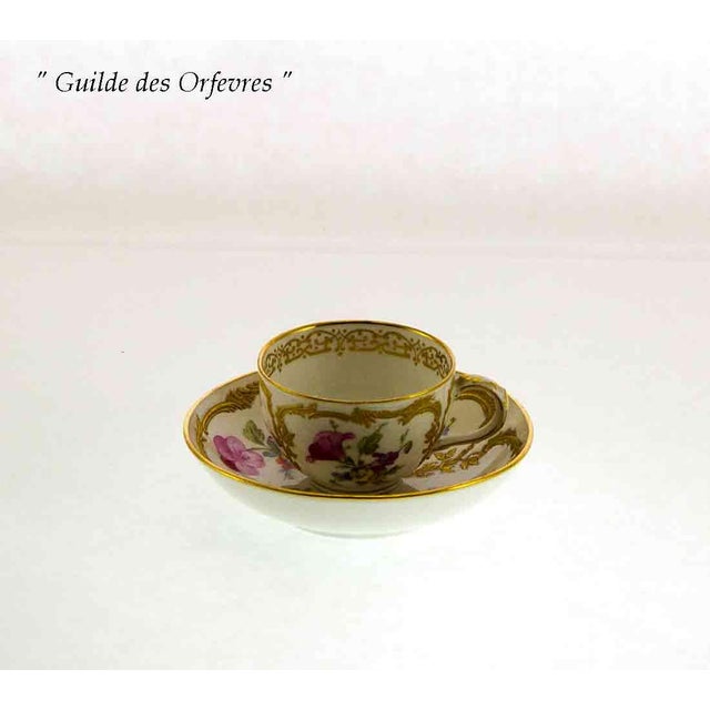 KPM Porcelain Antiques KPM Mocha Cup & Saucer For Sale - Image 4 of 10