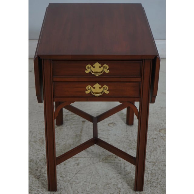 Age: C.1985 Details: Finish No.24 Cherry High Quality Construction Chippendale Style Traditional Style Solid Brass...