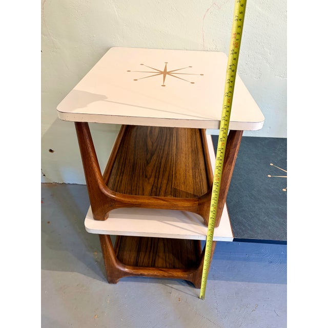 Atomic Mid-Century Modern Starburst Coffee Table & End Tables – 3 Piece Set For Sale - Image 10 of 12