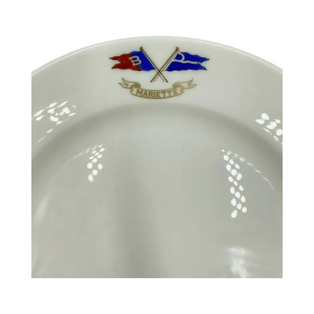 Vintage New York Yacht Club Nautical Burgee Flag Plate For Sale In Washington DC - Image 6 of 13