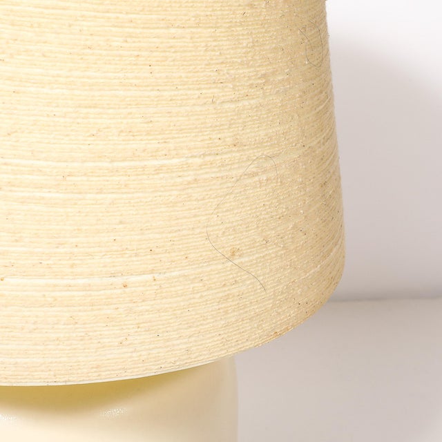 Mid-Century Off White Glazed Ceramic Table Lamps by Lotte & Gunnar Bostlund For Sale - Image 15 of 17