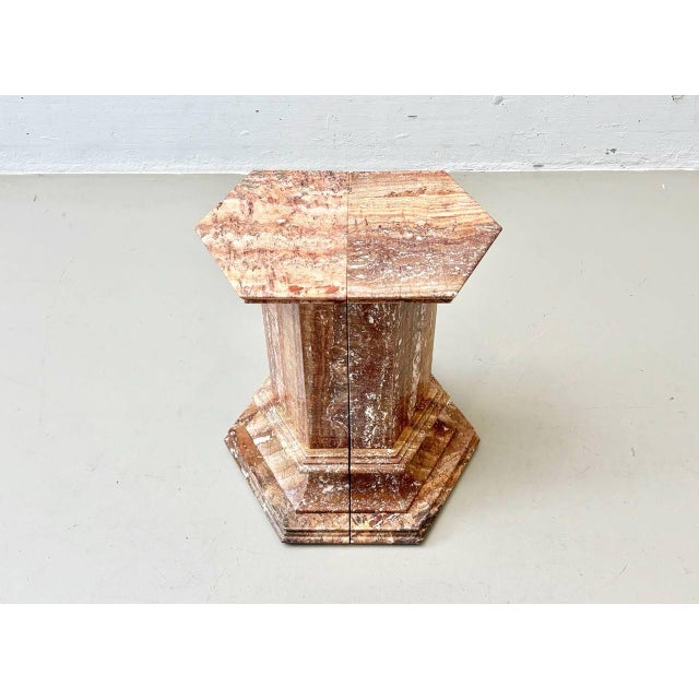 Console Table in Reddish-Brown Marble, Italy For Sale - Image 4 of 18