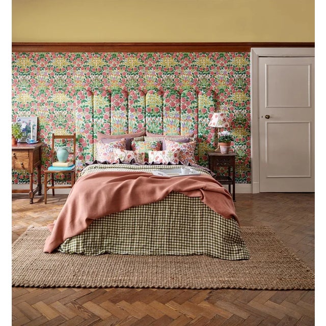 English Morris & Co Campanula Wallpaper in Sunburst - a Sample For Sale - Image 3 of 4