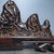 Chinese Vintage Chinese Ebony Wood Brush Rest / Mountain Form Display Stand - 26cm For Sale - Image 3 of 9