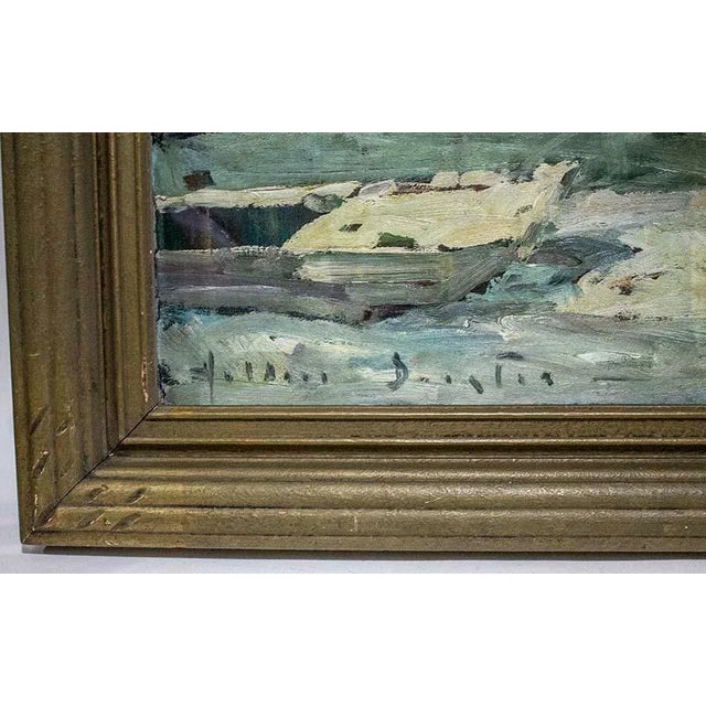 1960s Plein Air Signed Oil Painting Titled "Industrial" San Clemente Ca For Sale - Image 5 of 7