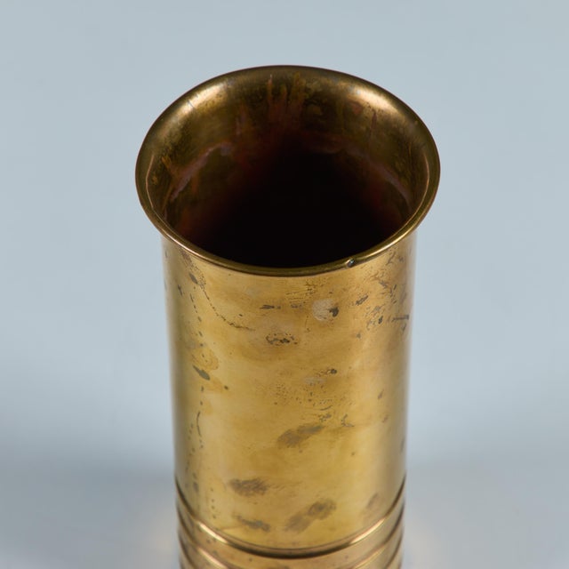 Brass Brass Vase by Walter von Nessen for Chase For Sale - Image 8 of 10