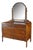 Antique Knox-Hutchins Burled Walnut 4 Drawer Dresser With Mirror & Jewelry Boxes For Sale