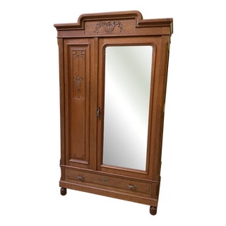 Antique Art Nouveau Linen Cupboard, 1890s For Sale