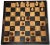 Wood Antique Rosewood & Exotic Woods Marquetry Folding Chess Board With Hand Carved Game Pieces For Sale - Image 7 of 12