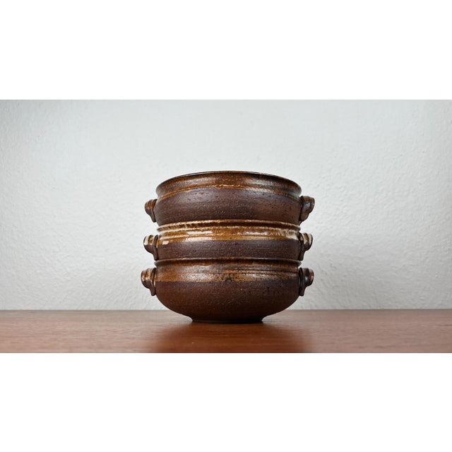 Vintage Danish Studio Pottery Bowls from Aase & Leif Vange Keramik, Set of 3, in Very Good conditions. Designed 1960 to...