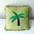 Palm Tree Grasscloth and Bamboo Fringe Throw Pillows – A Pair For Sale - Image 4 of 6