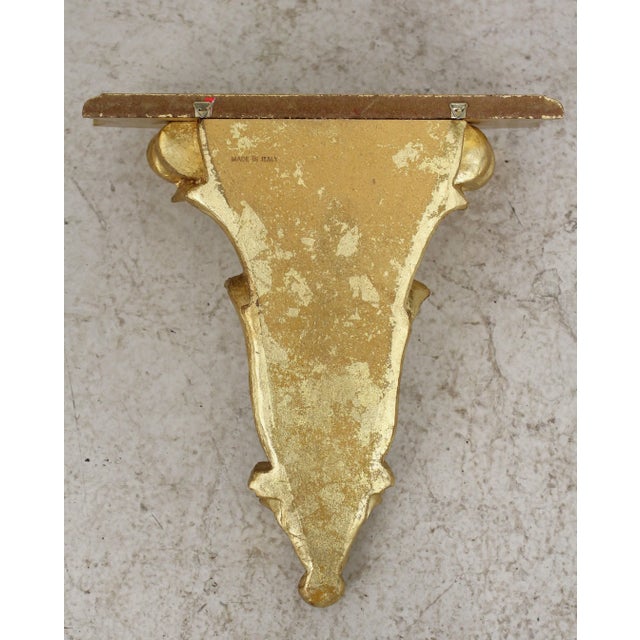 Pair Gold Gilt Italian Wall Shelves For Sale - Image 9 of 11