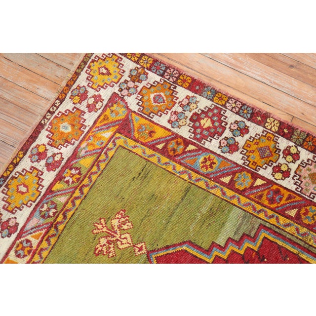1940s Colorful Turkish Prayer Niche Rug - 3'3" x 5'8" For Sale - Image 13 of 18