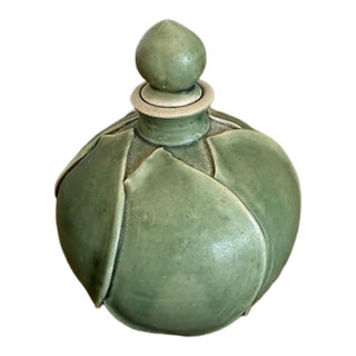 Handcrafted Studio Pottery Bottle W/Stopper For Sale