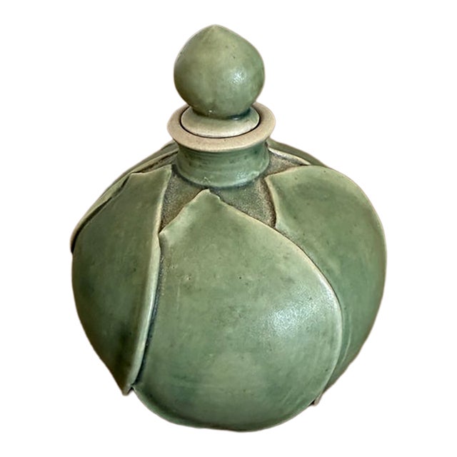 Handcrafted Studio Pottery Bottle W/Stopper For Sale