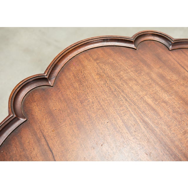 Georgian Style Carved Mahogany Pie Crust Tripod Drinks Table For Sale - Image 14 of 18