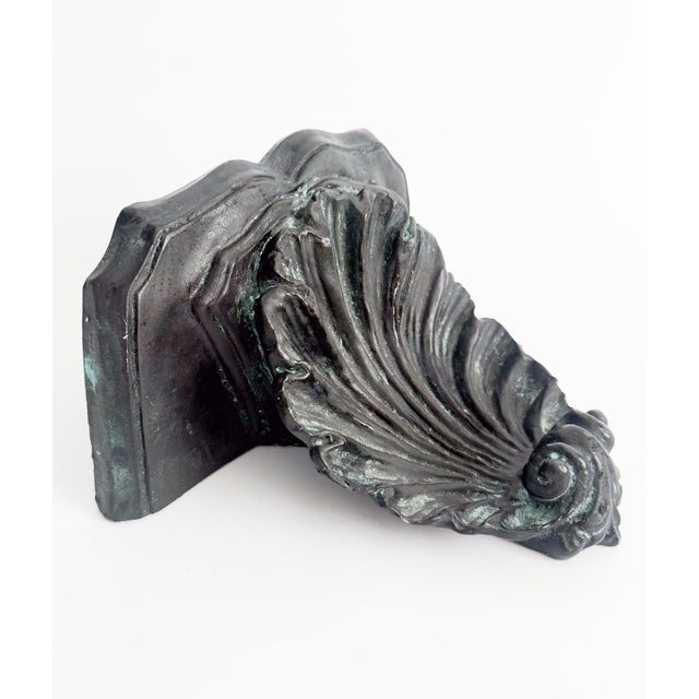 Rococo Vintage Regency Rococo-Style Ornate Shell Wall Bracket Shelf For Sale - Image 3 of 8
