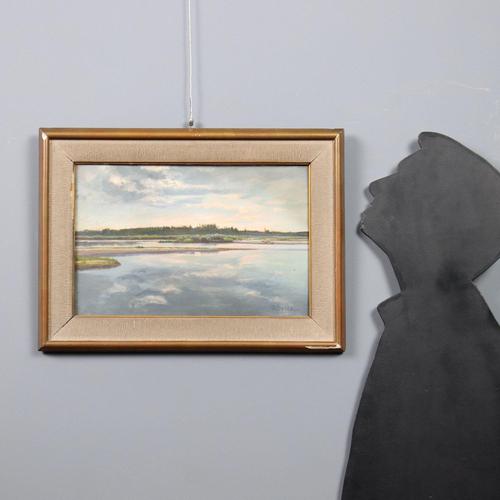 Oil on cardboard. Signed lower right. Further signature, title, and date on the back. Anna Bocca, an artist from Vigevano...