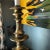 1970s Brass Footed Table Lamp With Shade For Sale - Image 9 of 10