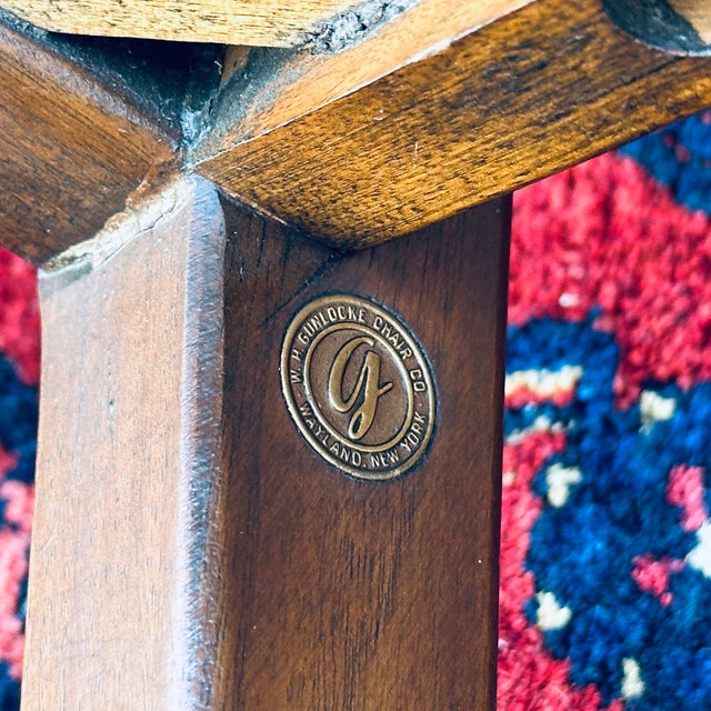 Mid-Century Modern Signed Gunlocke Sculpted Walnut Armchair For Sale - Image 12 of 12