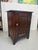 Wood 1970s Vintage Uk Imported Accent Table or Side Cabinet With Welsh Influences Carved Possibly Oak Door With Drop Hinges Dark Stained Wood For Sale - Image 7 of 10
