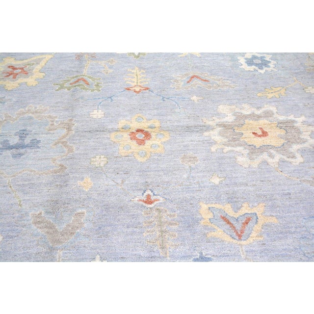 Turkish Oushak Hand Knotted Wool Rug, 5'x7' For Sale - Image 4 of 5