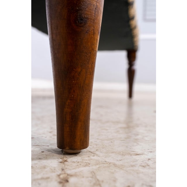 Brown Rustic Walnut Navajo Upholstered Window Bench For Sale - Image 8 of 15