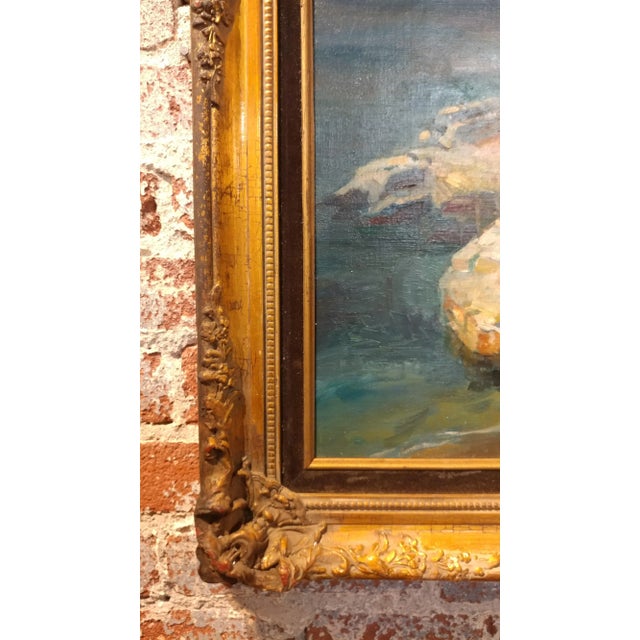 Paint Bernard Glasgow - 1930s California Harbor Scene Oil Painting For Sale - Image 7 of 10