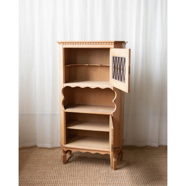 Wood 1960s Attributed to Henning Kjaernulf Danish Modern Oak Corner Cabinet For Sale - Image 7 of 15