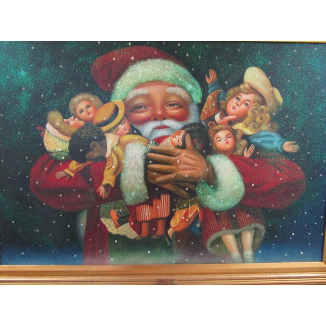 A substantially large Christopher Radko Oil Painting called "Christmas Joy". This is one of Radko's most sought after...