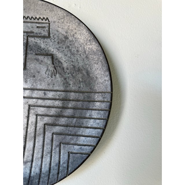 1980's Sherman Cave Creek Native American Navaho Wall Ceramic Plate For Sale In Miami - Image 6 of 11