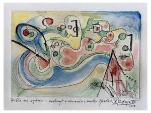 Leszek Rózga, Mansion on the Hill, 2010, Etching on Paper