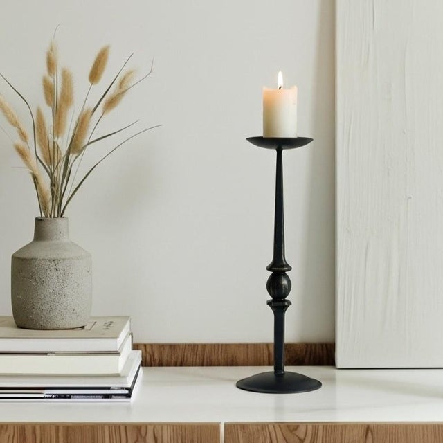 Zenith Candlestick | Handcrafted Modern Metal Candle Holder for Minimalist Decor For Sale - Image 4 of 4