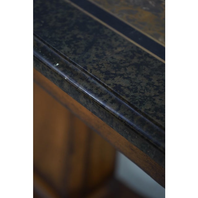 Maitland Smith Attributed Marble Top Continental Occasional Table For Sale - Image 10 of 17