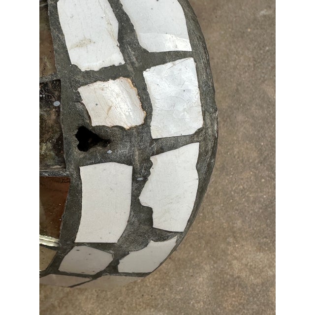 Silver 19th Century Mosaic Memory Ware Wall Pocket | Victorian Shardwork Folk Art | Broken China Memento Vessel For Sale - Image 8 of 10