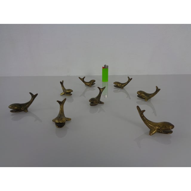 Whale-Shaped Brass Paperweights or Knife Rests in the style of Walter Bosse, Austria, 1950s, Set of 4 For Sale - Image 11 of 18