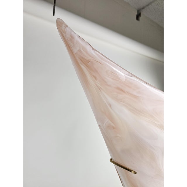 Metal Brass and Pink Murano Glass Floor Lamp from La Murrina, 1970s For Sale - Image 7 of 11