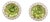 New 3.10ctw Round Peridot Diamond Halo Stud Earrings 14k Yellow Gold, Pair For Sale