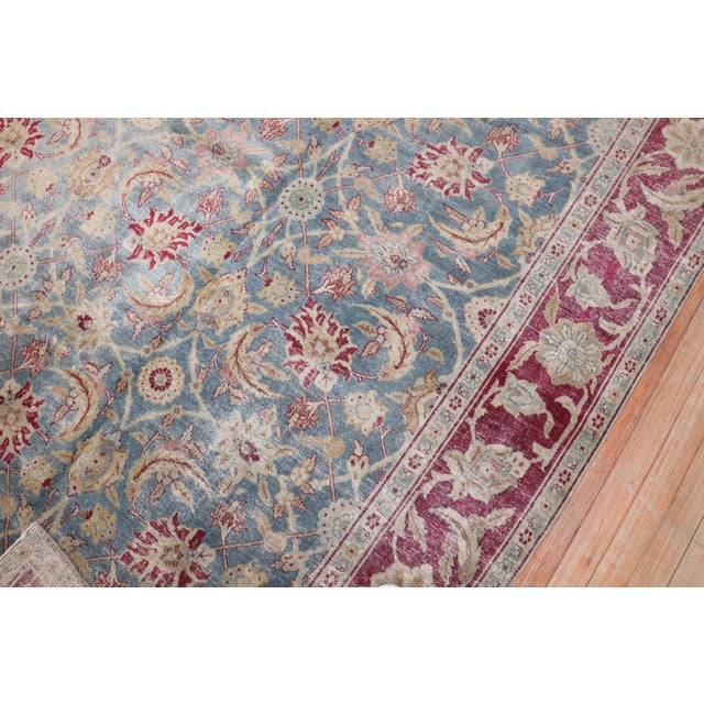 Antique Zabihi Collection Persian Tabriz Rug - 7'11" x 11'6" For Sale - Image 9 of 12