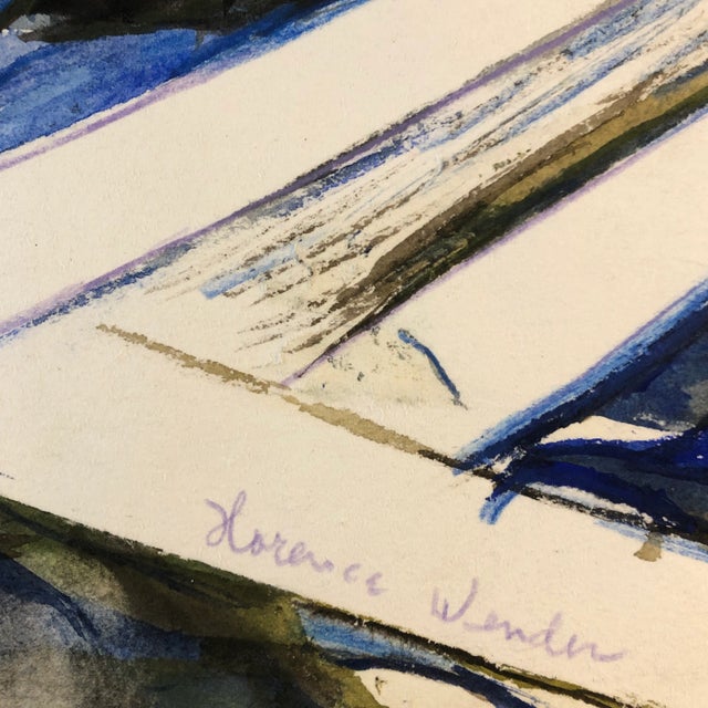 Original watercolor painting on paper Signed bottom right 9.5 x 15 Unframed