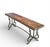 Rustic French Cast and Wrought Iron Live Edge Slab Bench For Sale - Image 4 of 8